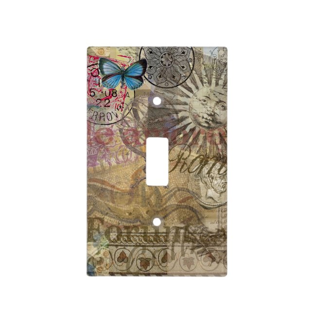 Roman History Italy Travel Vacation Holiday City Light Switch Cover (Front)
