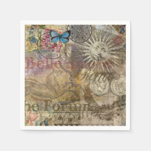 Roman History Italy Travel Vacation Holiday City Napkins