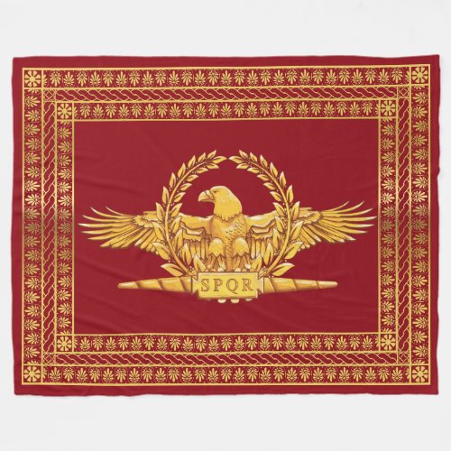 Roman Imperial Eagle SPQR Fleece Blanket