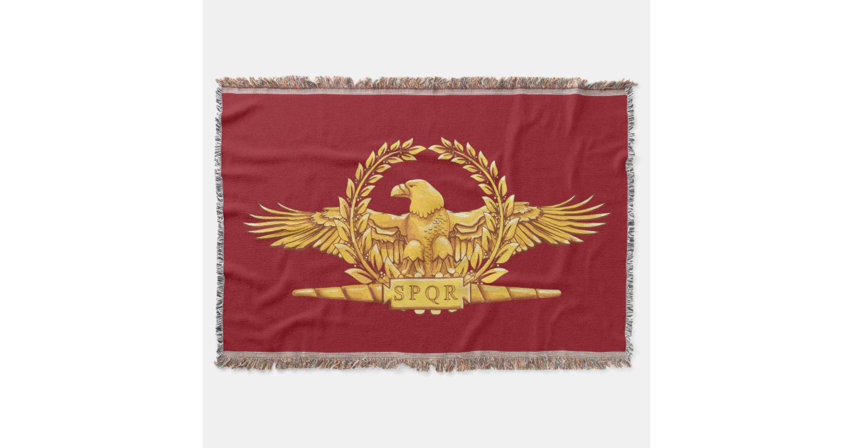 roman imperial eagle spqr throw zazzle com baby birth cards
