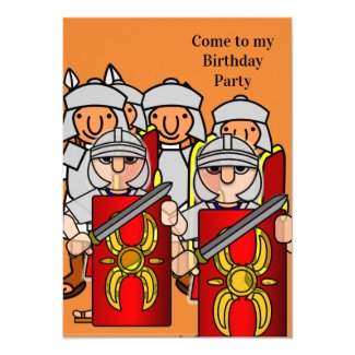 Roman Legion Birthday Party Invitation
