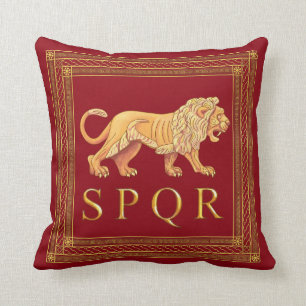 Roman Lion Throw Pillow