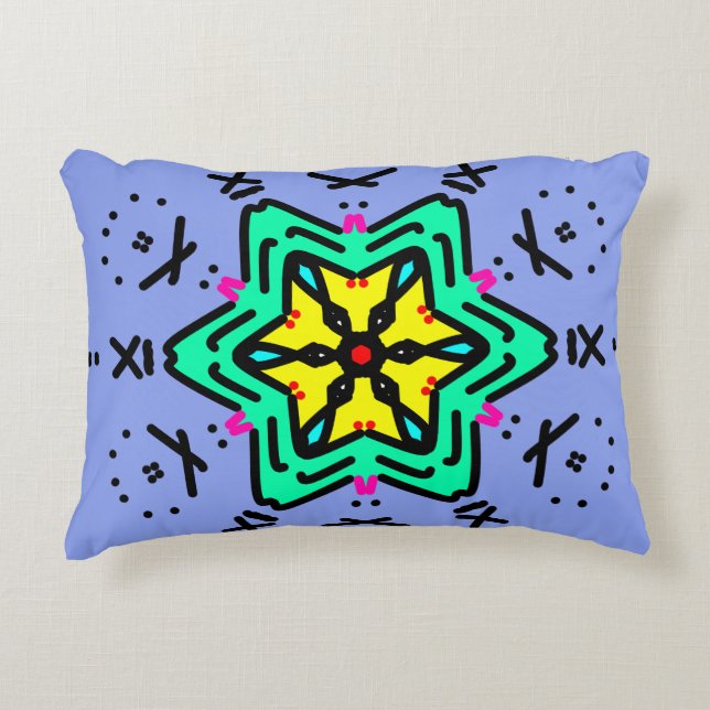 Roman Mandala Art Accent Pillow (Front)
