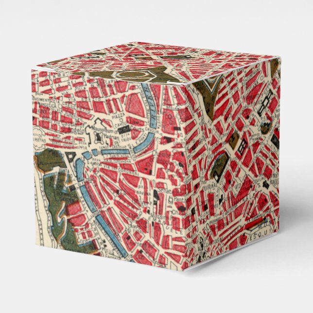 Roman Map Favor Boxes (Front Side)