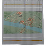 Roman Map of London Shower Curtain