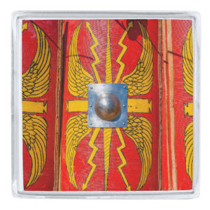 Roman Military Shield - Scutum Silver Finish Lapel Pin