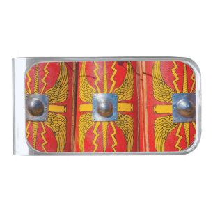Roman Military Shield - Scutum Silver Finish Money Clip