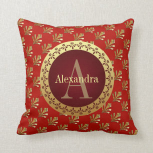 Roman Monogram Throw Pillow