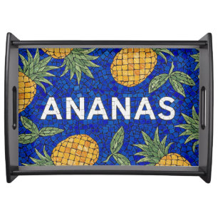 Roman Mosaic, Pineapple by Natasha Us Serving Tray