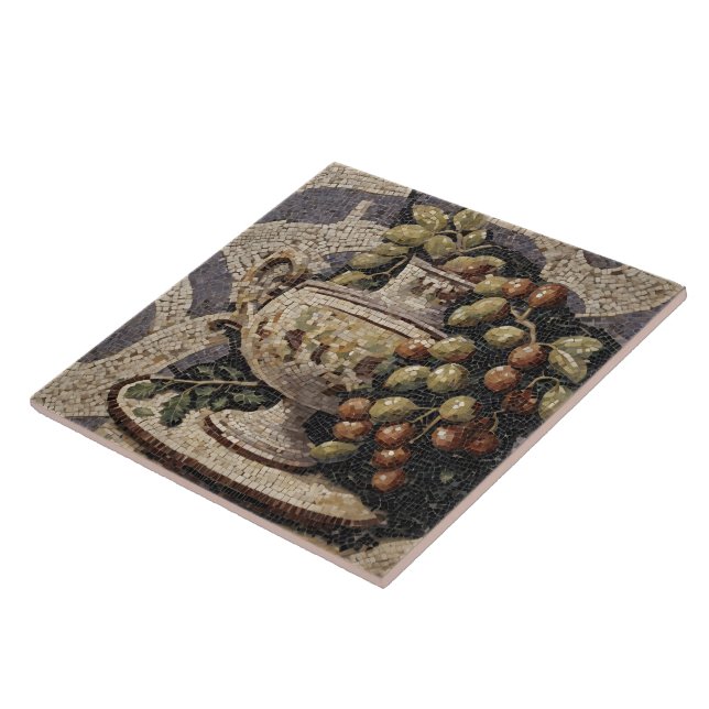 Roman Mosaic Style Wine Ceramic Tile (Side)