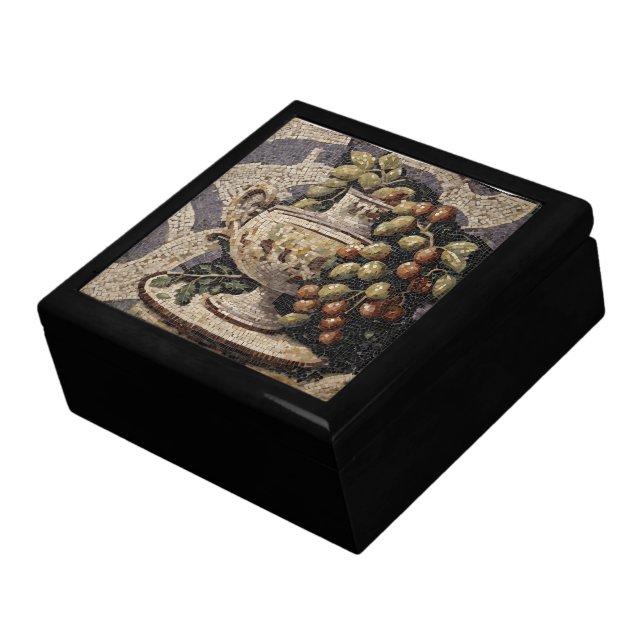 Roman Mosaic Style Wine Keepsake Box (Side)