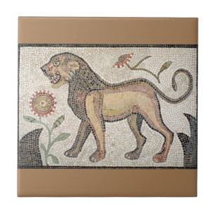 Roman Mosaics Ceramic Tile, Small (4.25" x 4.25") Ceramic Tile
