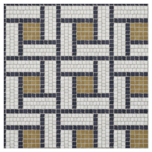 Roman motive mosaic geometric pattern 2 fabric