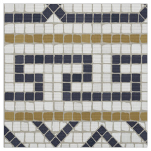 Roman motive mosaic geometric pattern fabric