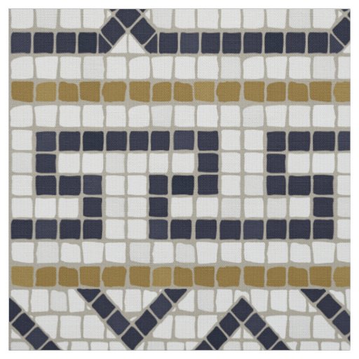 Roman motive mosaic geometric pattern fabric