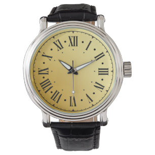  Roman Numbers  Black Teal Men's  Watch