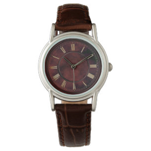 Roman Numbers Red Slab  Watch