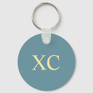 Roman Numeral 90 Keychain
