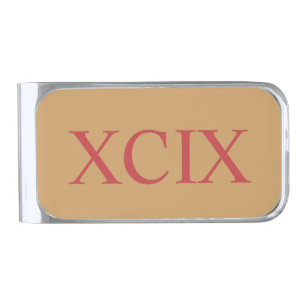 Roman Numeral 99 Money Clip