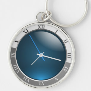 ROMAN NUMERAL CLOCK KEYCHAIN