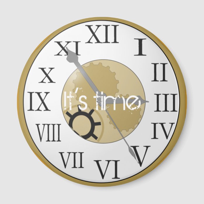 Roman Numeral Clock Refrigerator Magnets