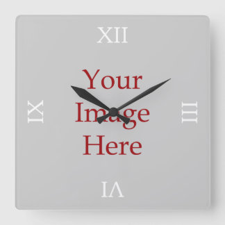 Roman Numeral Create Your Own Square Wall Clock