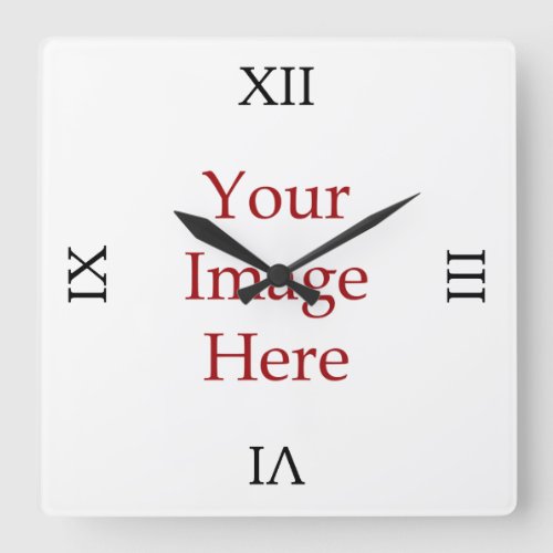 Roman Numeral Create Your Own Square Wall Clock