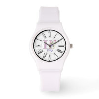 Roman Numeral Design with Initial and Name Watch