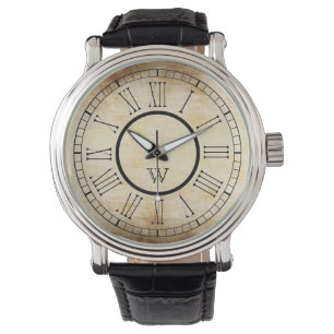 Roman Numeral Monogram Vintage Watch