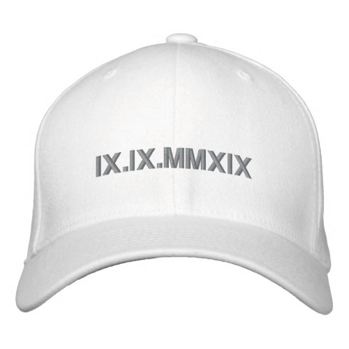 Roman Numerals Anniversary Special Date Modern Embroidered Baseball Cap