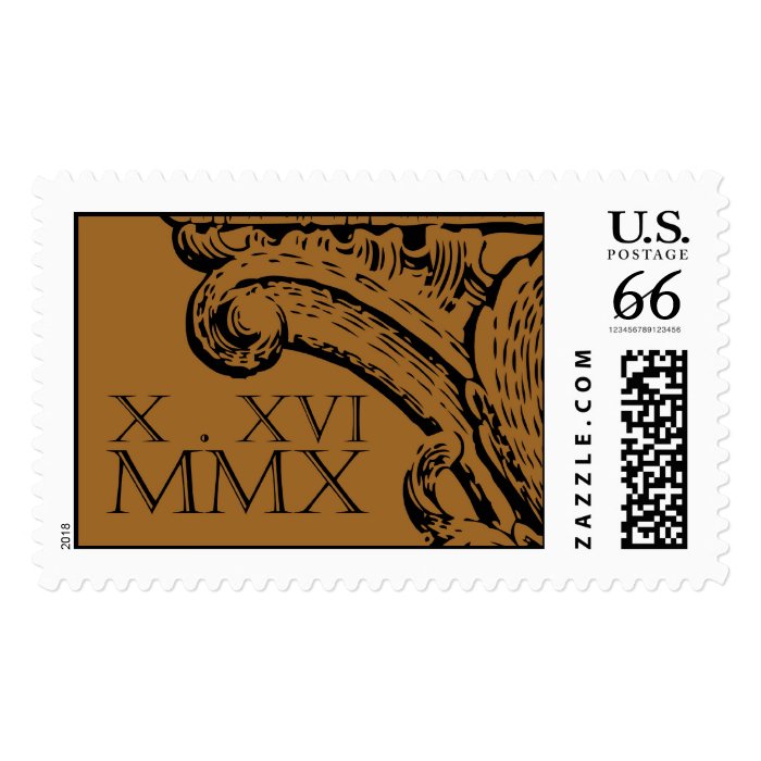 Roman numerals monogram stamp