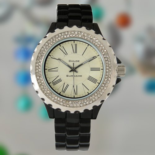 Roman Numerals _ Stylish With Name Chloe Watch