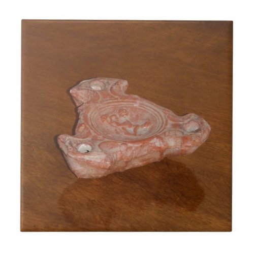 Roman Oil Lamp Ceramic Tile