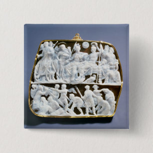 Roman onyx cameo, 1st century AD Pinback Button