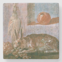 Roman Painting of Rabbit Eating Grapes