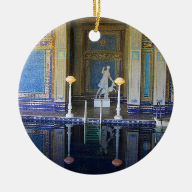 Roman Pool at Hearst Castle, California Ceramic Ornament (Front)