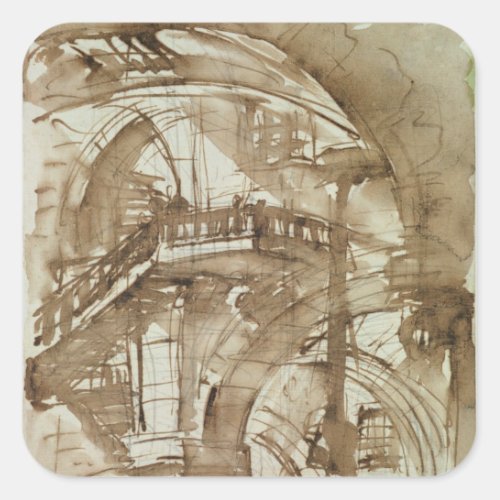 Roman Prison c1744_5 Square Sticker