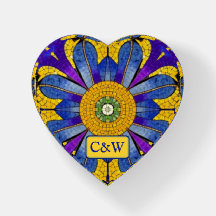 Roman Provence Blue & Yellow Inspired - Initials