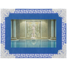 Roman Reflecting Pool with Greek Key and Pan Piper