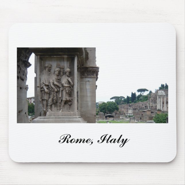 Roman Ruins Entrance in Rome Italy Mouse Pad (Front)