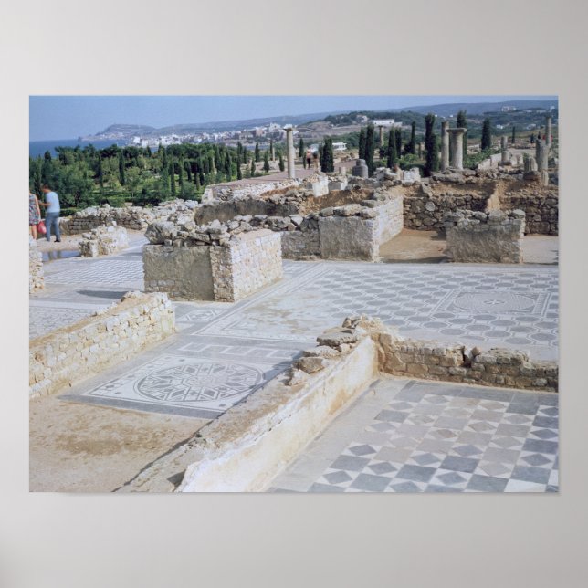 Roman ruins of the port of Emporion Poster (Front)