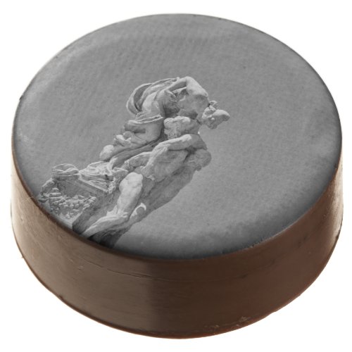 Roman sculptures in modern composition chocolate covered oreo