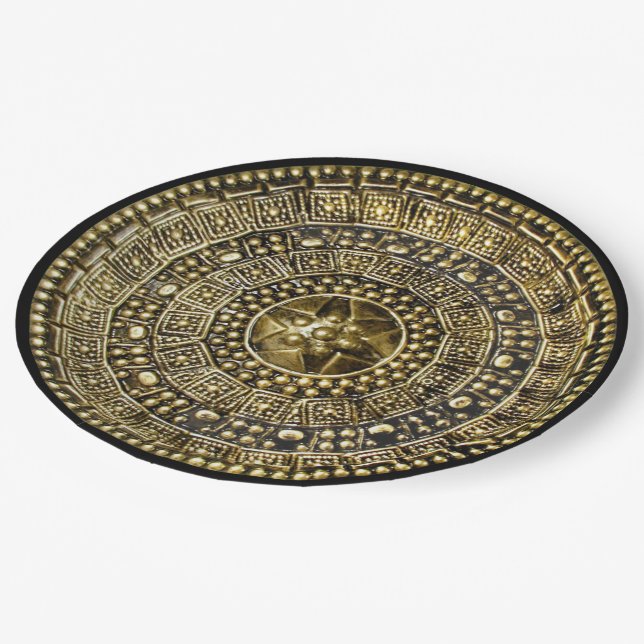 Roman Shield Paper Plates (Angled)