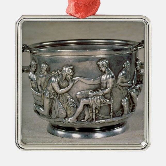 Roman silver-gilt drinking cup metal ornament (Front)