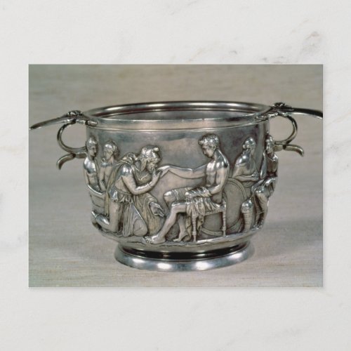 Roman silver_gilt drinking cup postcard
