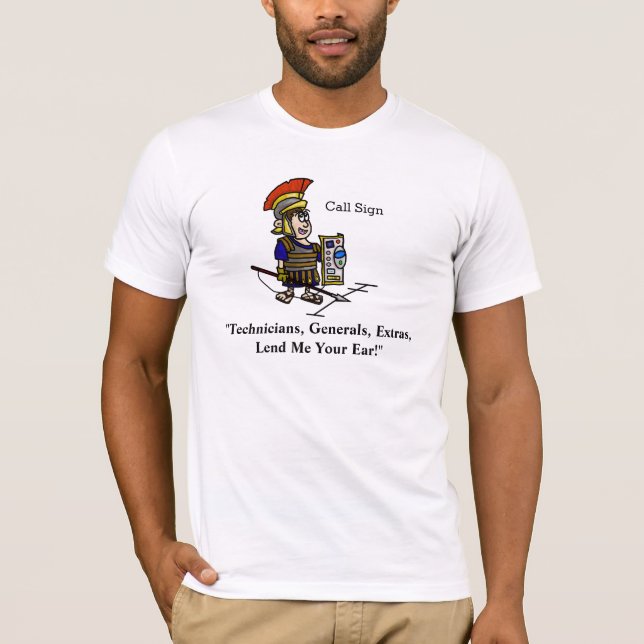 Roman Soldier Ham Radio T-shirt (Front)