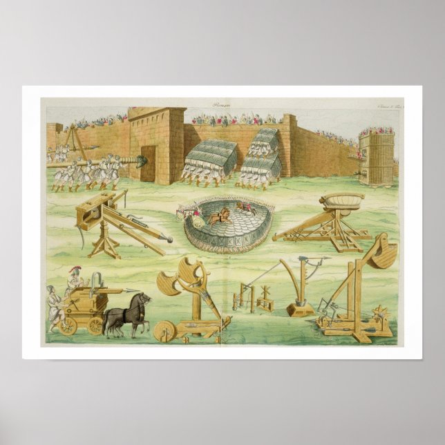 Roman Soldiers Besieging a Town, plate 23B, class Poster (Front)