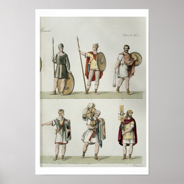 Roman Soldiers, detail from plate 2, class 5 of Pa Poster (Front)