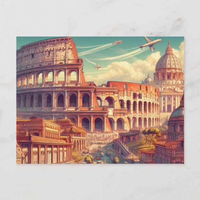 Roman Splendor: The Magnificent Colosseum Holiday Postcard (Front)