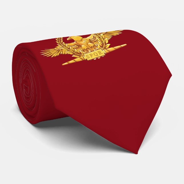 Roman SPQR Eagle Tie (Rolled)